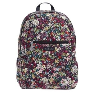 New Vera Bradley Essential Backpack in  Itsy Ditsy Pattern Cotton NWT